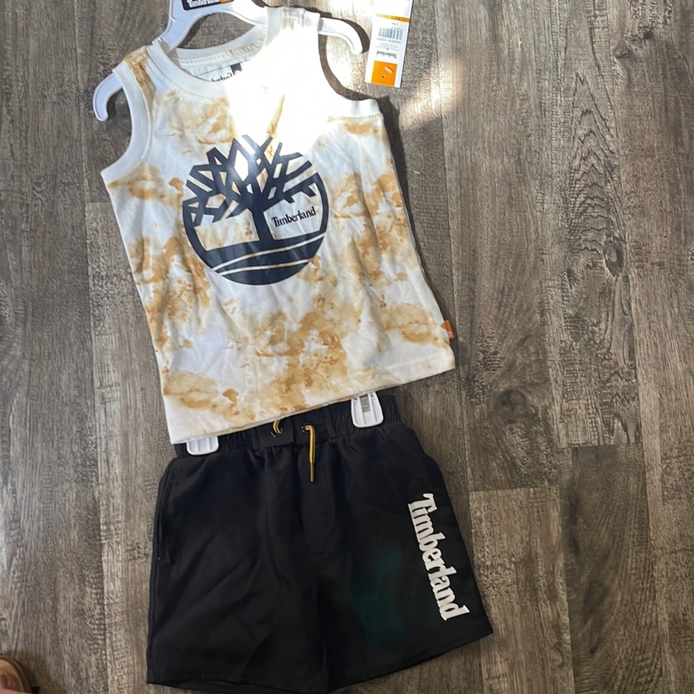 Timberland tye dye shorts set